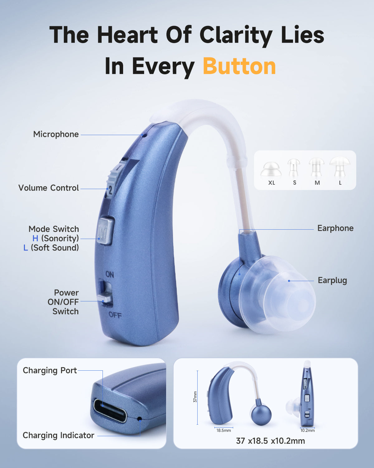 BRITZGO Hearing Aids – Regain Clear Hearing, Smart Noise Cancellation, Enhance Life Quality