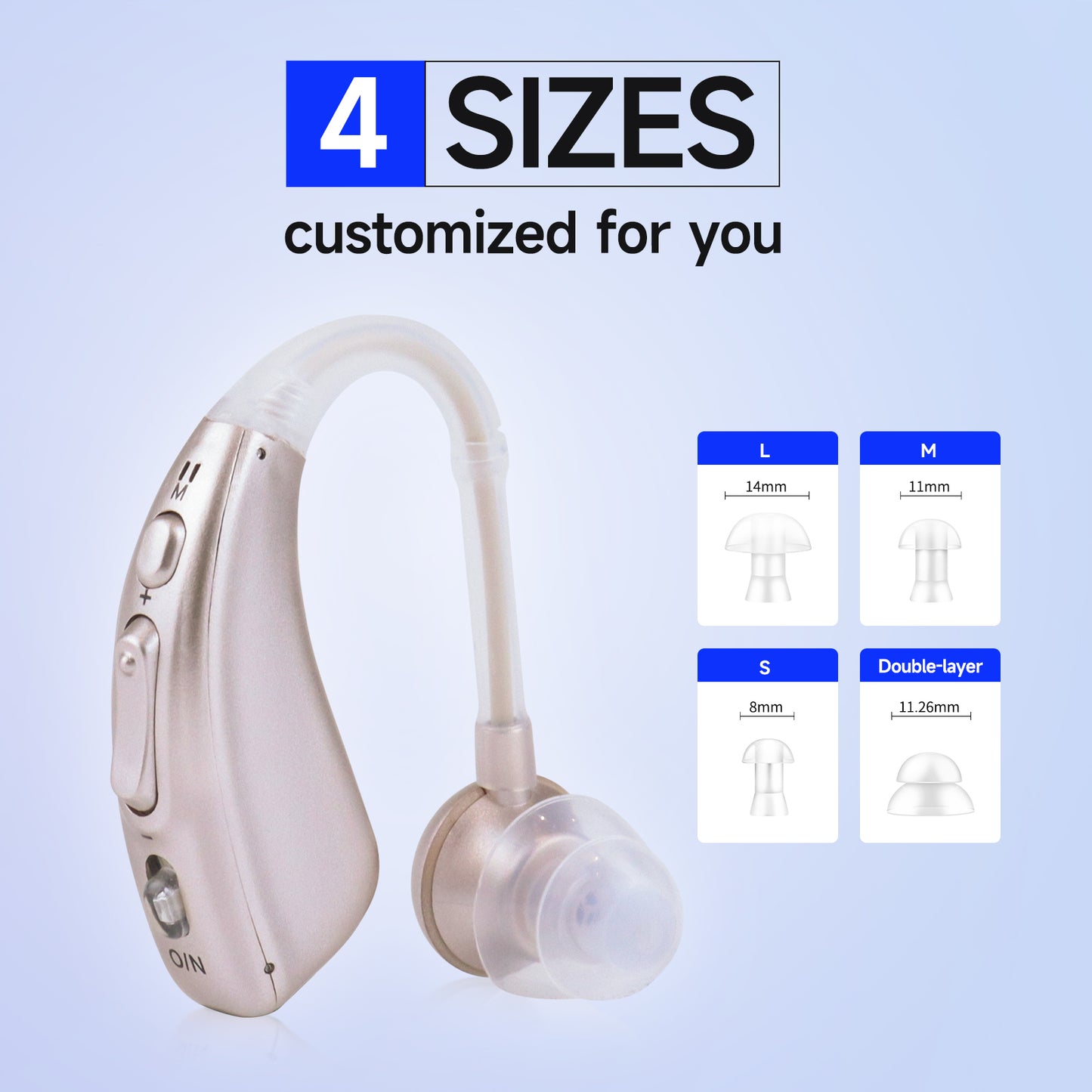 BRITZGO Hearing Aids with Noise Cancelling,Rechargeable Sound Amplilfier,Upgraded Digital Chip