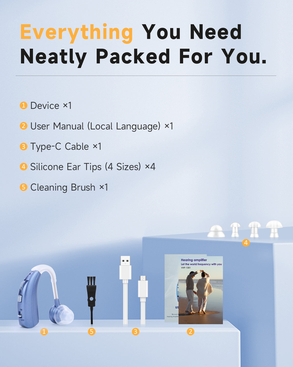 BRITZGO Hearing Aids – Regain Clear Hearing, Smart Noise Cancellation, Enhance Life Quality