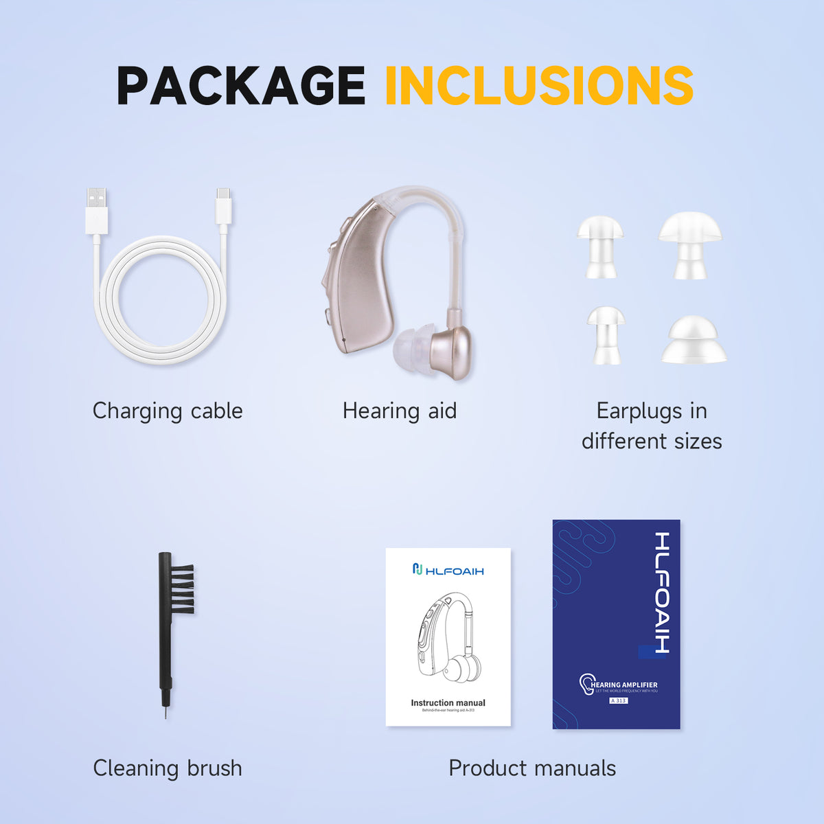 BRITZGO Hearing Aids with Noise Cancelling,Rechargeable Sound Amplilfier,Upgraded Digital Chip