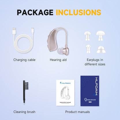 BRITZGO Hearing Aids with Noise Cancelling,Rechargeable Sound Amplilfier,Upgraded Digital Chip