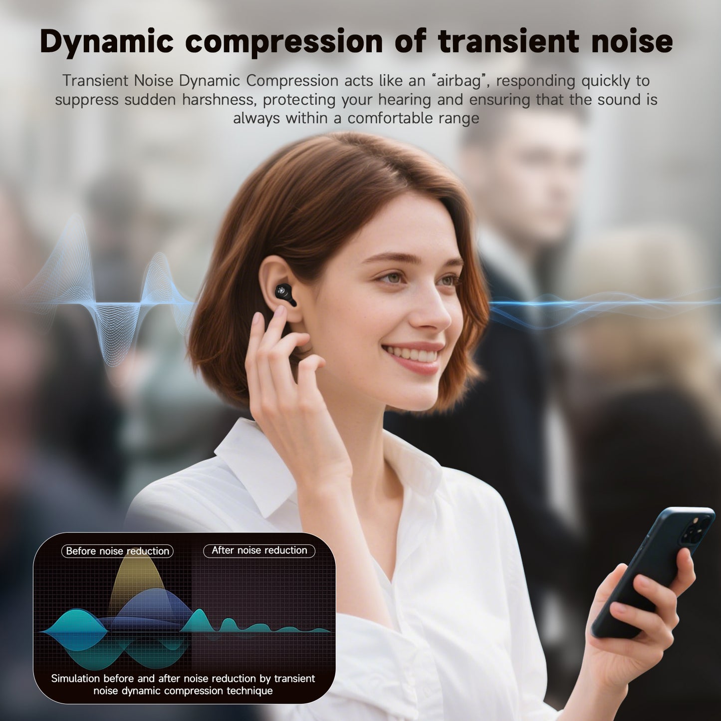 BRITZGO VHP1621 ，Smart Noise Cancellation, and Strong Battery Life，16-Channel Pure Sound