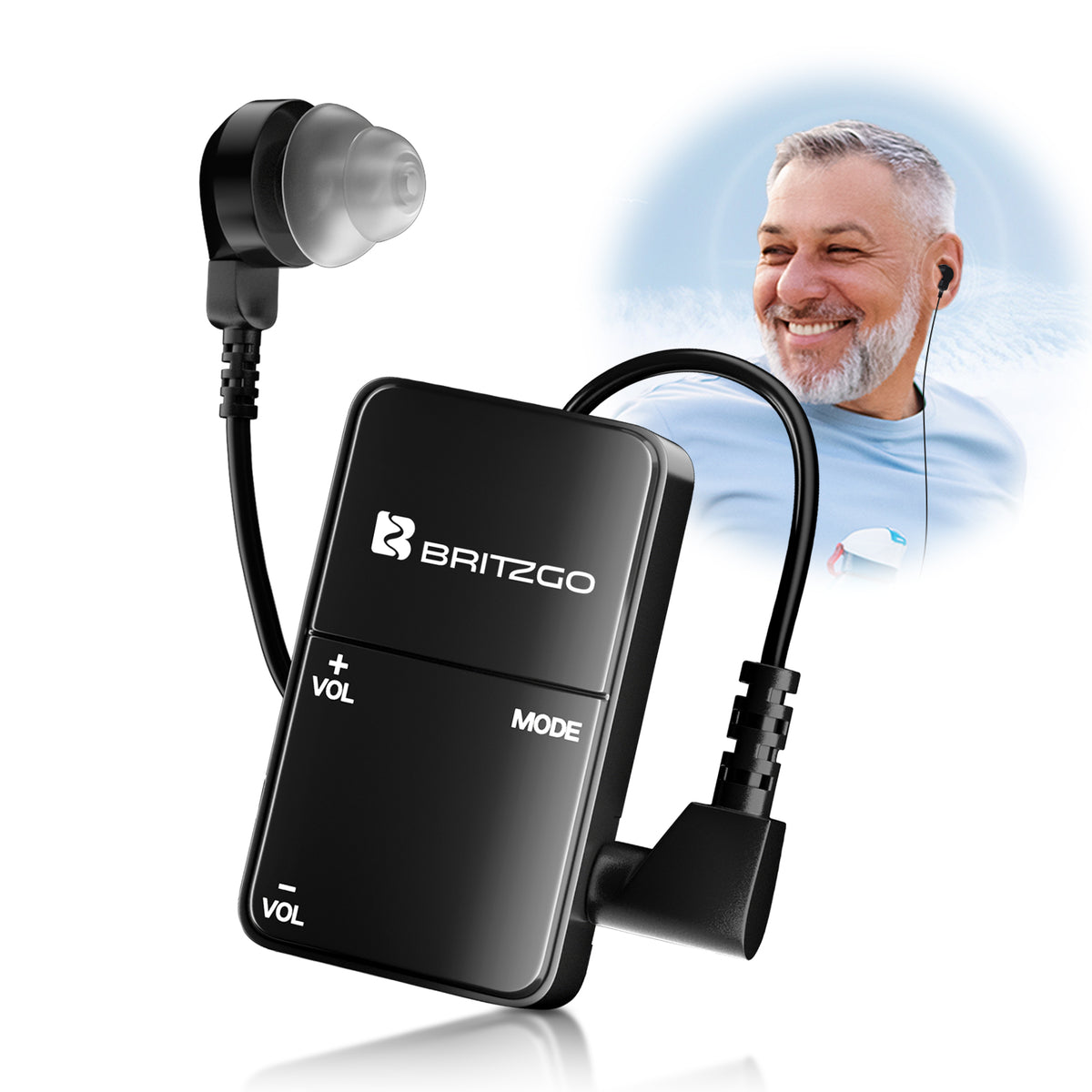 BRITZGO Hearing Aids.Designed for Severe Hearing Loss: Smart Noise Cancellation and Powerful 120dB Output Restore Pure, Lossless Sound Quality