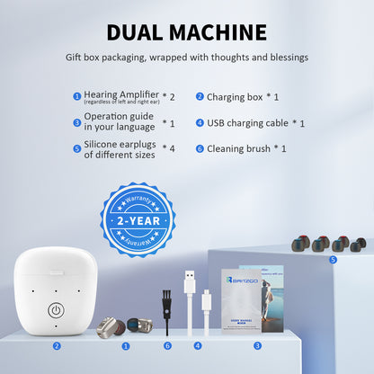 BRITZGO Hearing Aids - Wireless, Rechargeable, and Comfortable | Clear Sound in a Small, Discreet Design for Seniors & Adults with Hearing Loss